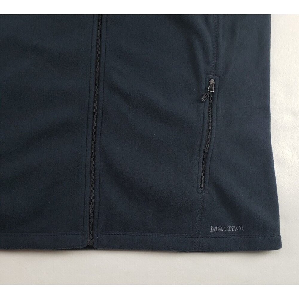 Marmot Rocklin Fleece Vest Womens XL Black Full Zip NEW "Bridge Investment" Logo - Picture 3 of 12